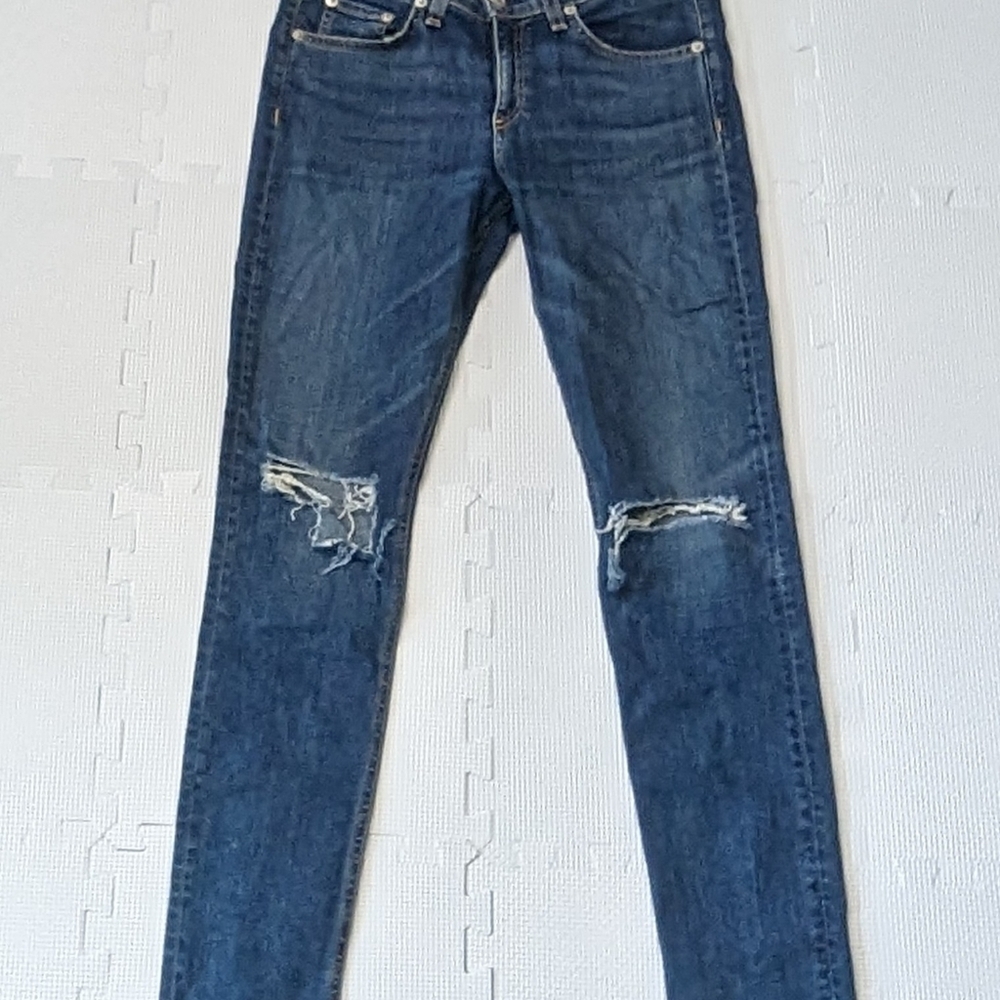 Rag & Bone Medium Wash Skinny Jeans Size 28 Vashon - Picture 3 of 9